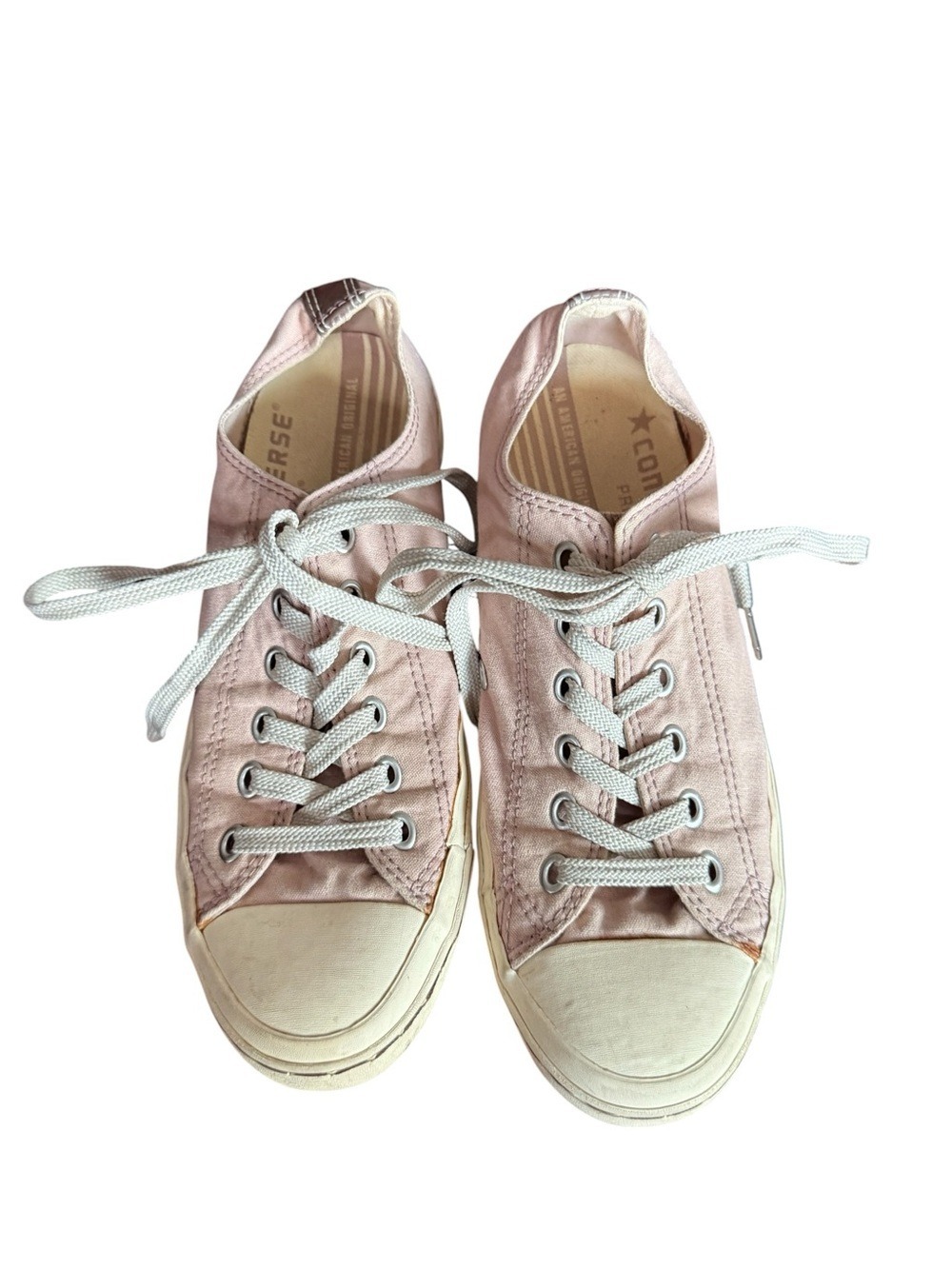 Converse Pink Canvas Low Top Sneakers - Picture 2 of 11